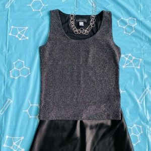 Comfortable and fun sparkly tank top for a night out. Size M